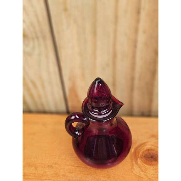 Vintage Avon Ruby Red Glass Cruet - Picture 2 of 5